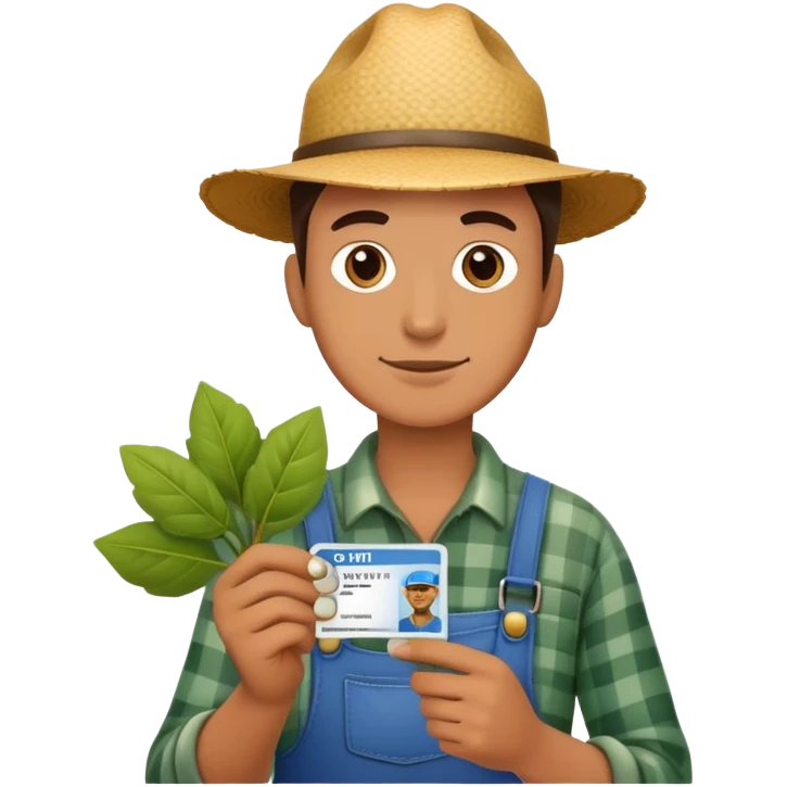 farmer in id card emoji