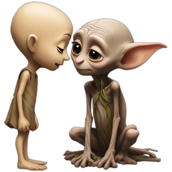 Dobby kissing groot emoji
