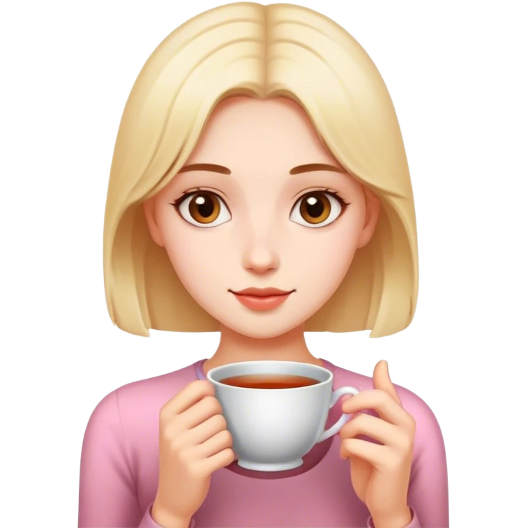 Girl hand holding a cup of tea emoji
