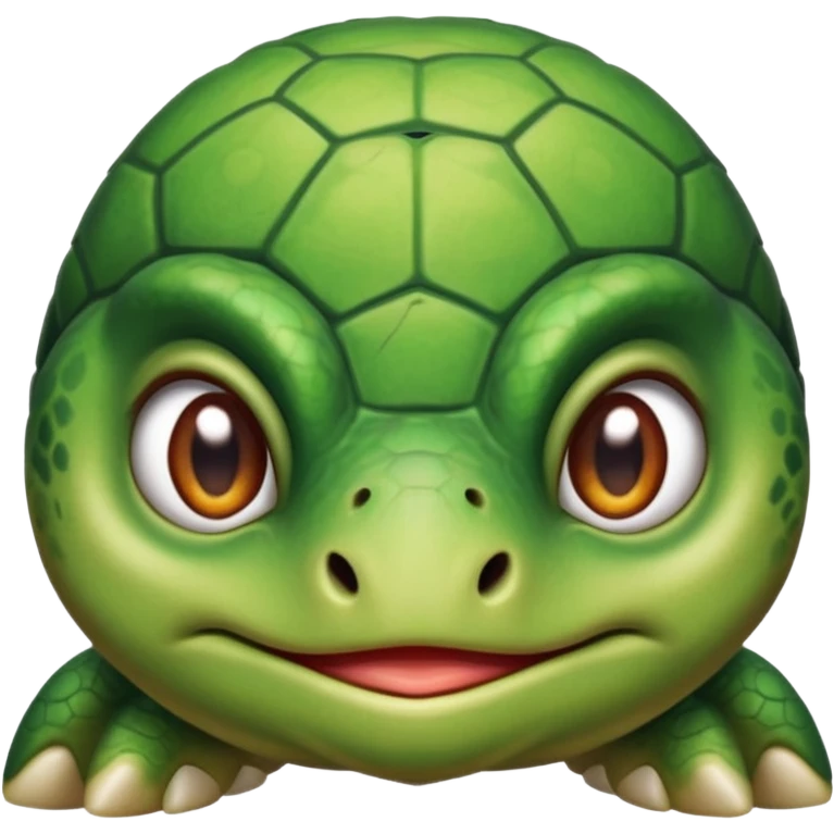 Cute angry turtle that has an upside down heart mark under her nostrils emoji