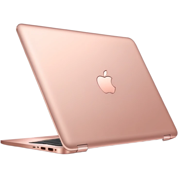 A rose gold apple laptop emoji