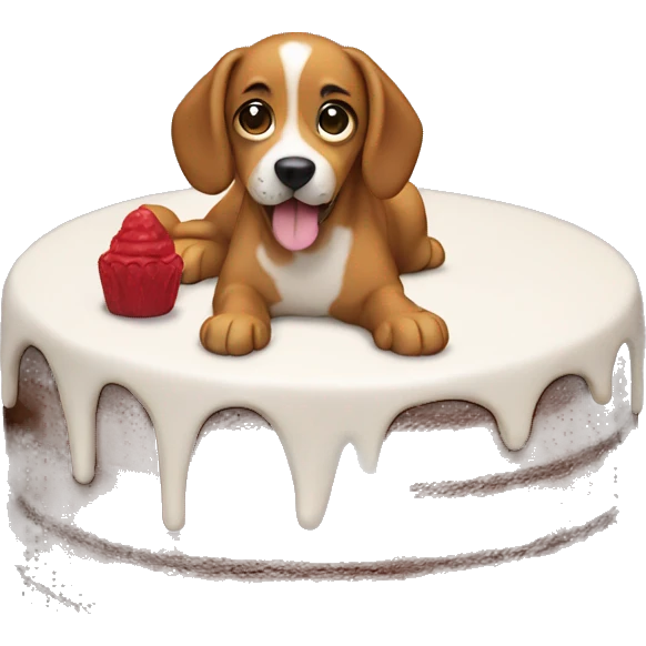 Cake for a dog emoji