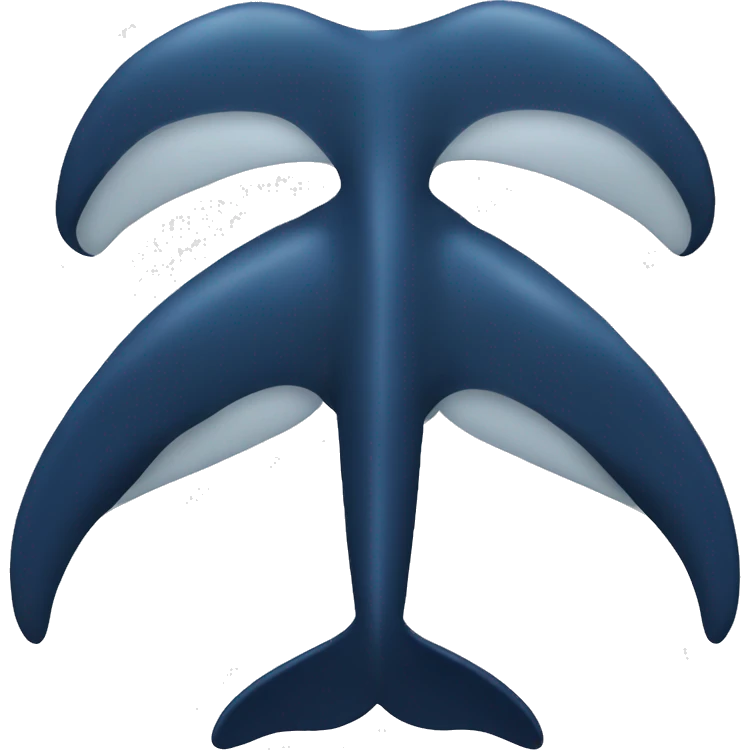 humpbck whale, dark blue, rounded shape emoji