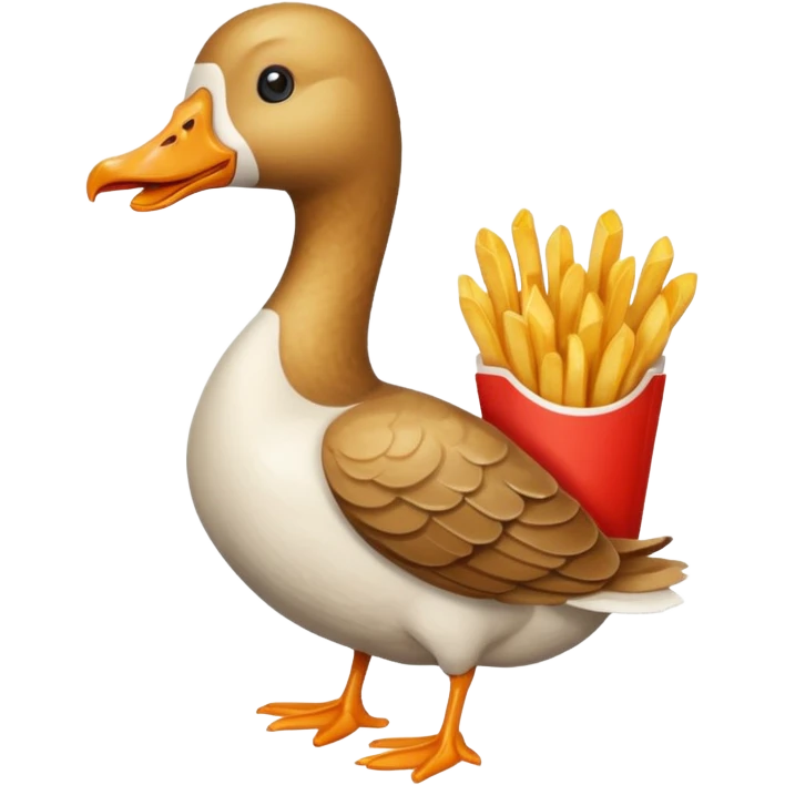 GOOSE HOLDING FRENCH FRIES emoji