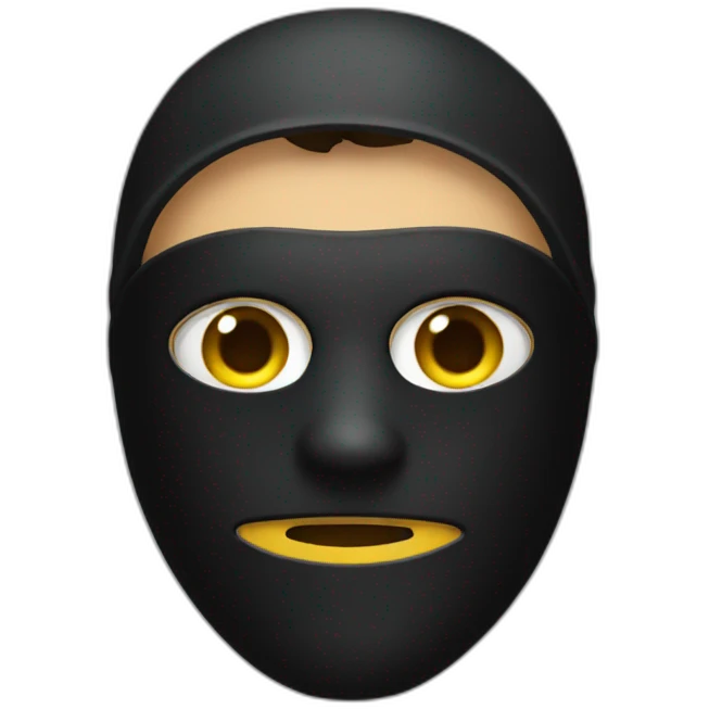 A thief with a black mask emoji