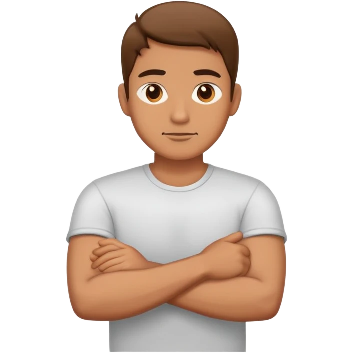 Man crossing his arms  emoji