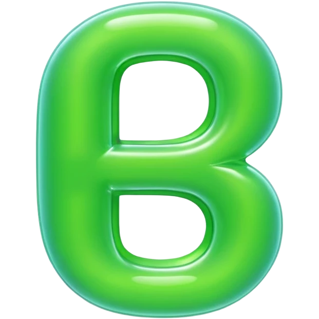 neon green bubble letter D emoji
