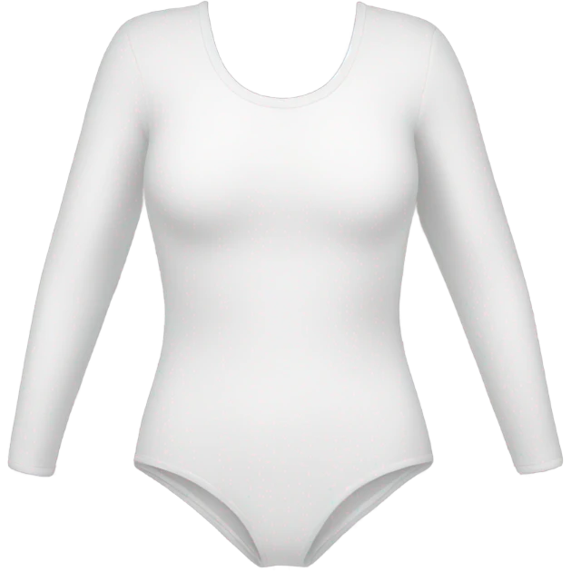 white long-sleeve closed-neck bodysuit emoji