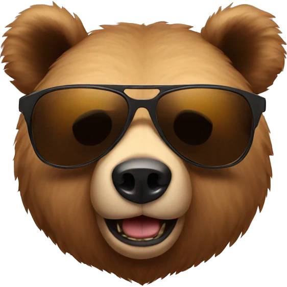 Bear with sunglasses emoji