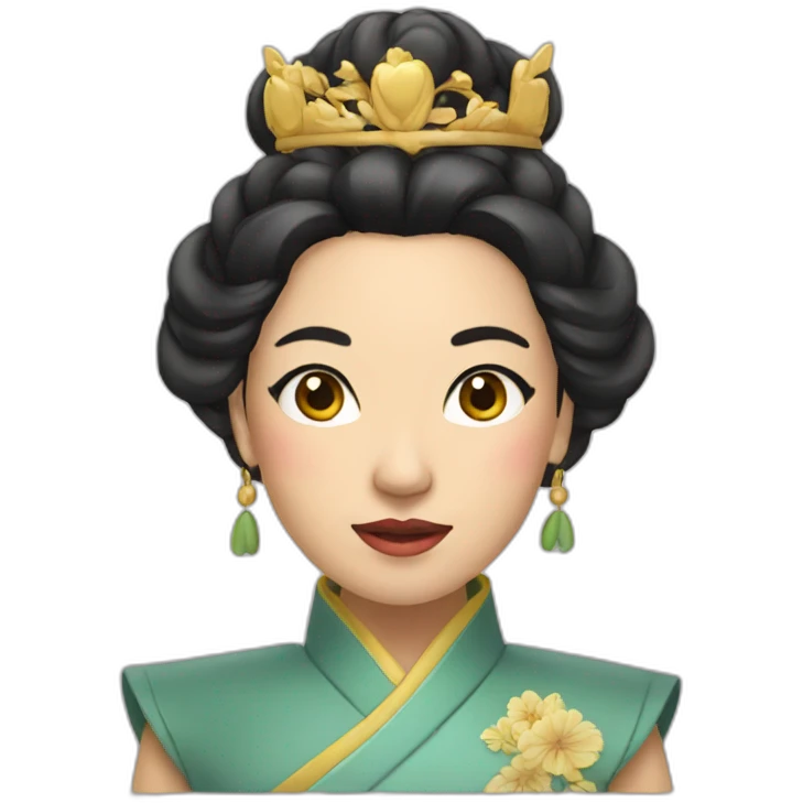 Asian queen emoji