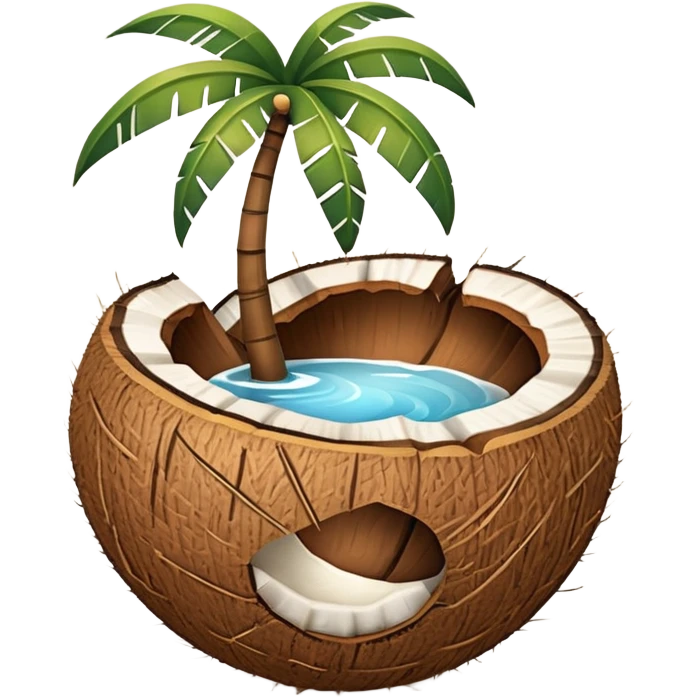 3d style cocnut emoji