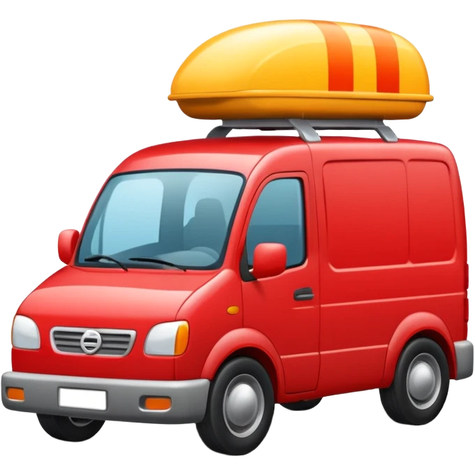 create a realistic emoji showing a logistic car in a trafic situation emoji
