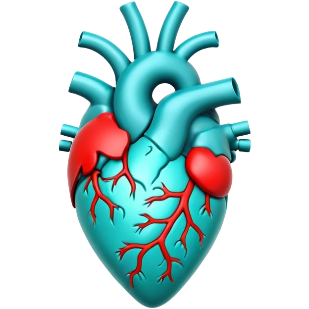 Turquoise Not-anatomical  heart and notes emoji