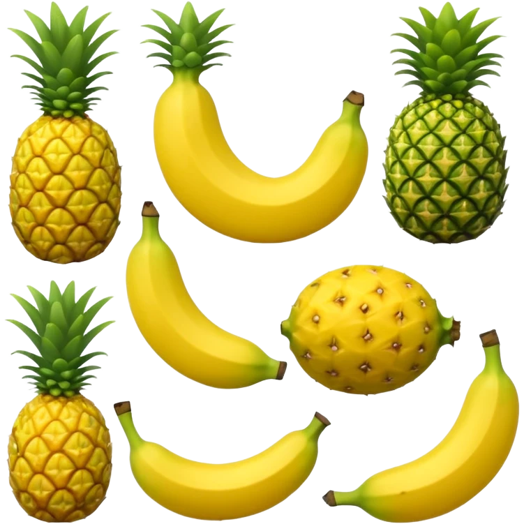 Lemon, Banana, Pineapple emoji
