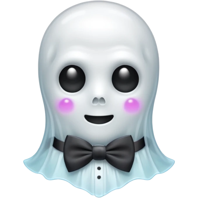 A ghost with a bowtie emoji