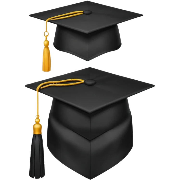 black grad cap emoji