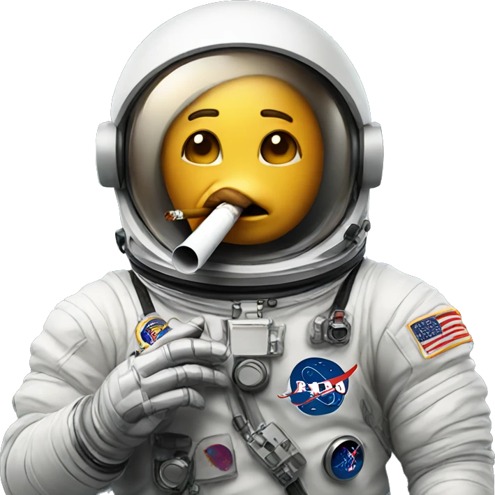 Astronaut smoking  emoji