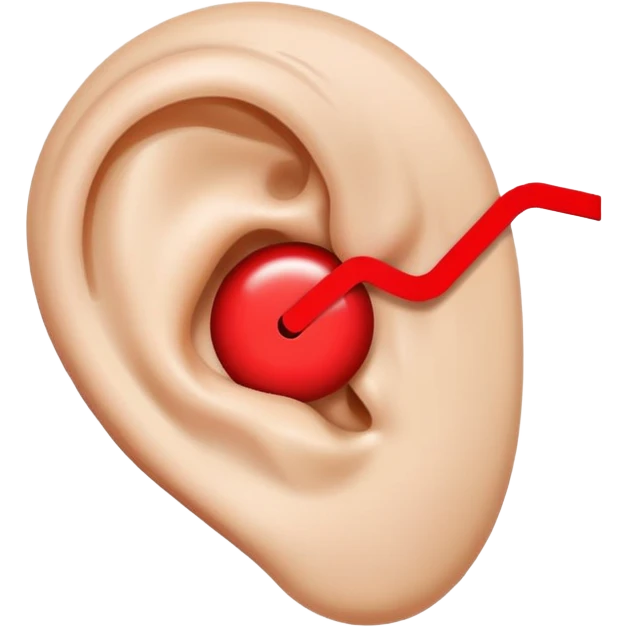 icon of an ear with a bold red line crossing through it, symbolizing ignore emoji