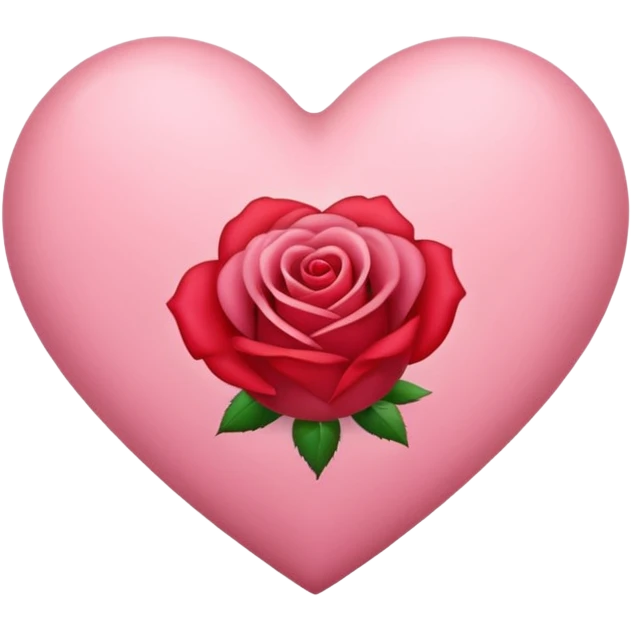 Pink heart with a red flower  emoji