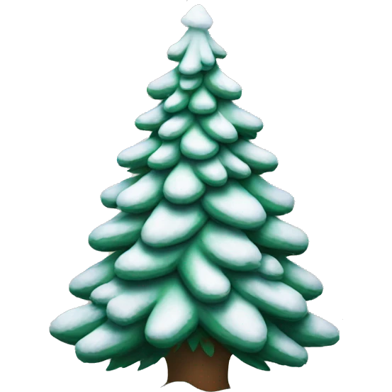 Snowy Christmas tree emoji
