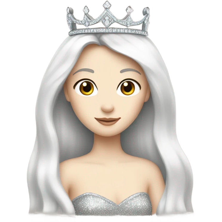 Princess,Pale Skin,Black Hair,Crown emoji