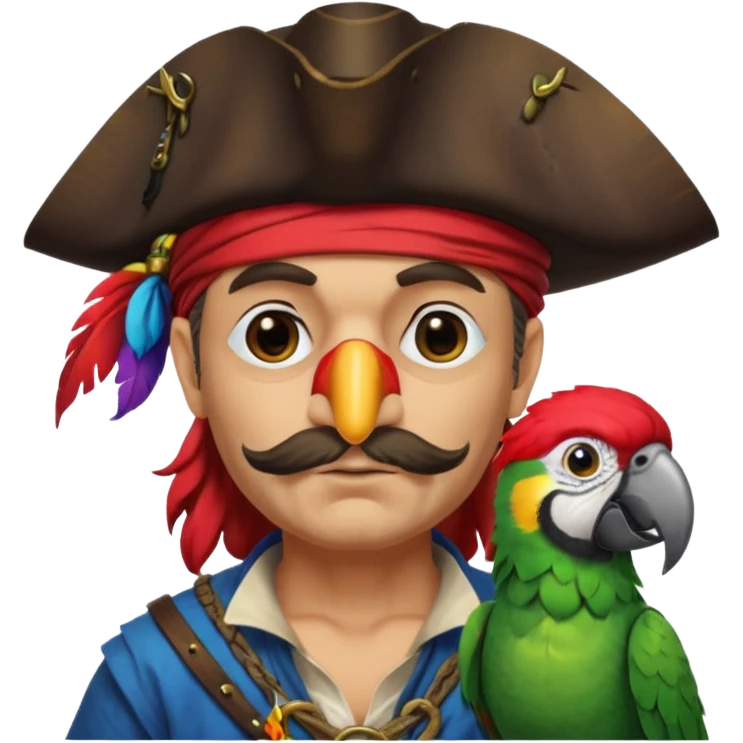 pirate and parrot emoji