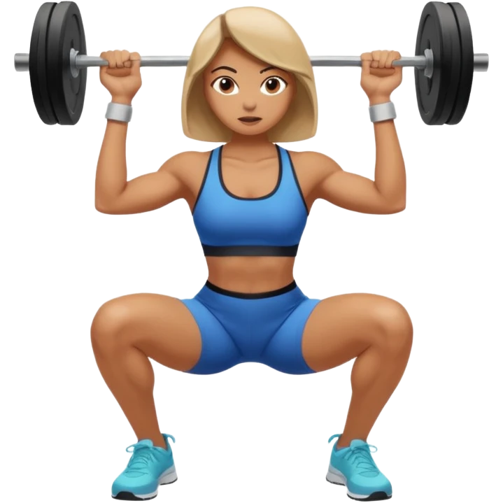 a woman doing squats emoji