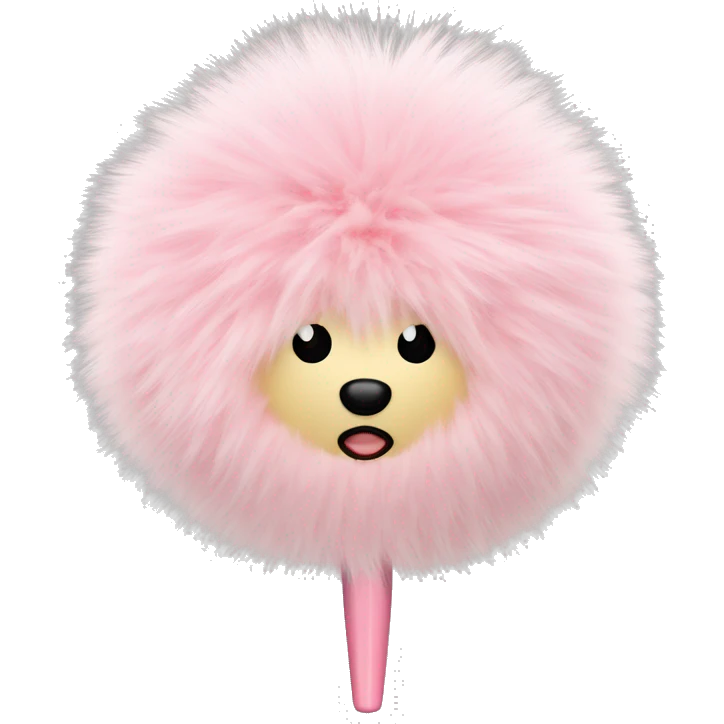 Light Pink fur pom pen emoji