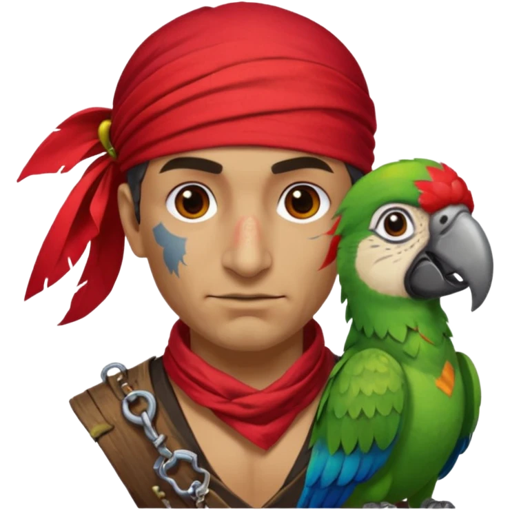 pirate and parrot emoji