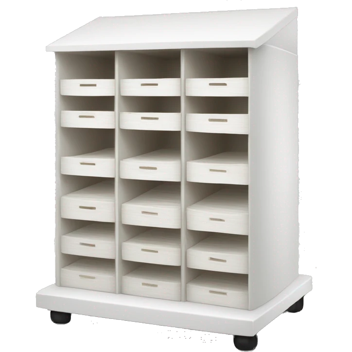 white sandpaper storage organizer slots  emoji