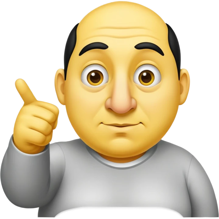 Big nose fat yellow skin guy pointing at me emoji