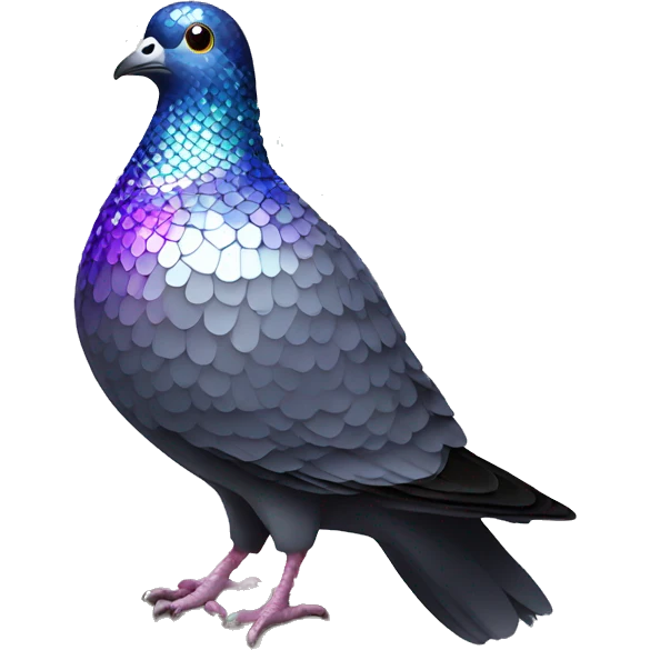 Disco ball pigeon emoji