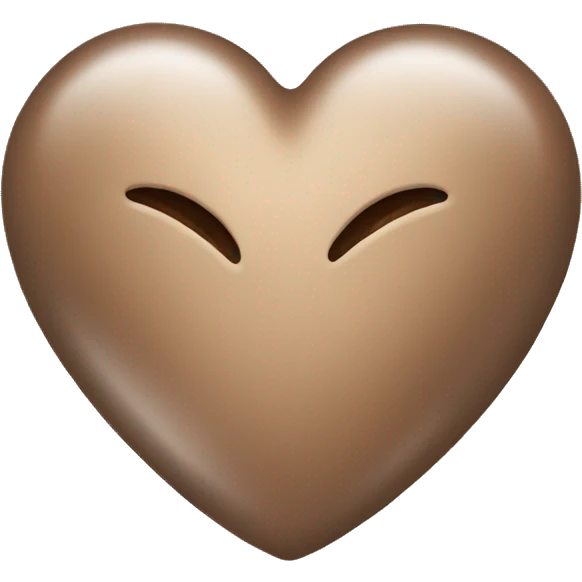 Brown chrome heart emoji  emoji