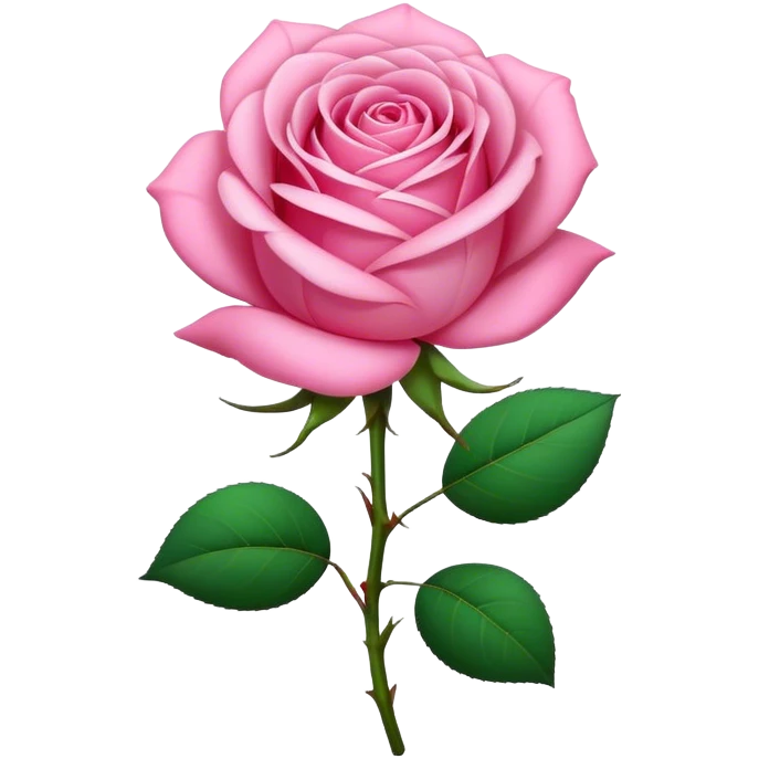 Simple pink rose emoji