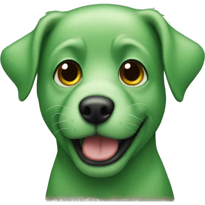 green dog emoji