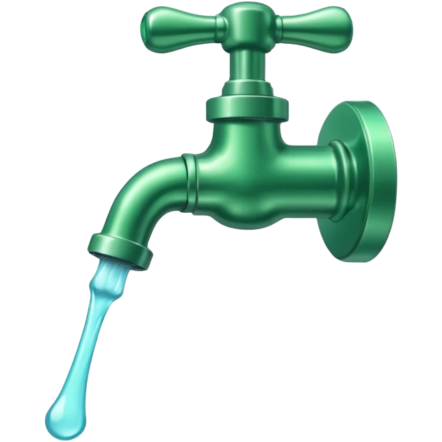 Green water tap emoji