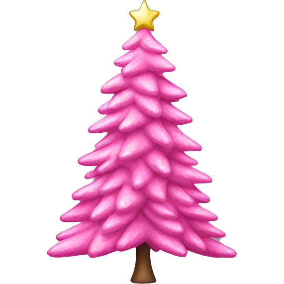 Pink Christmas tree  emoji
