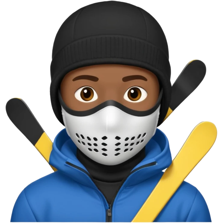 A black male in a ski mask emoji