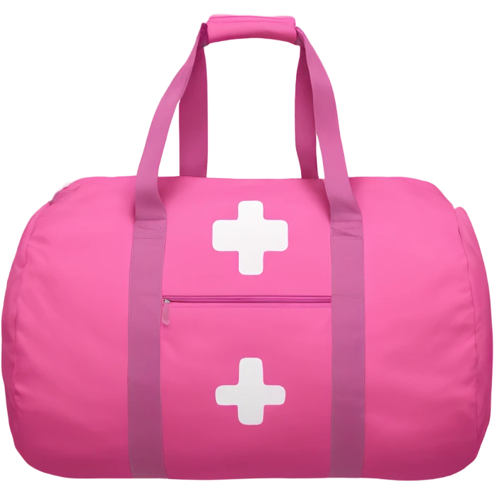 clare pink gym bag  emoji