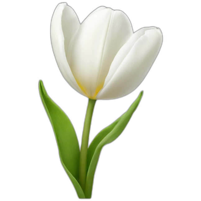 white tulip emoji