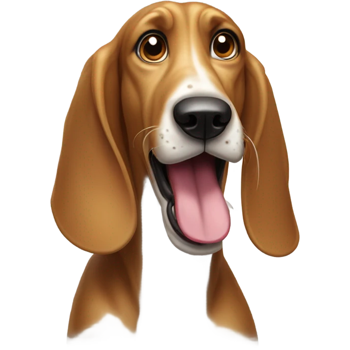 Hound dog barking emoji