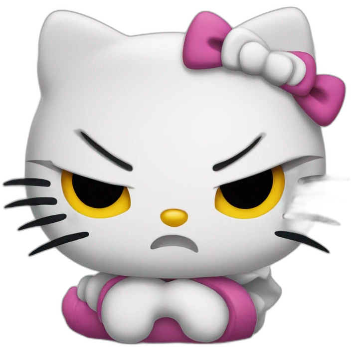Hello kitty angry emoji