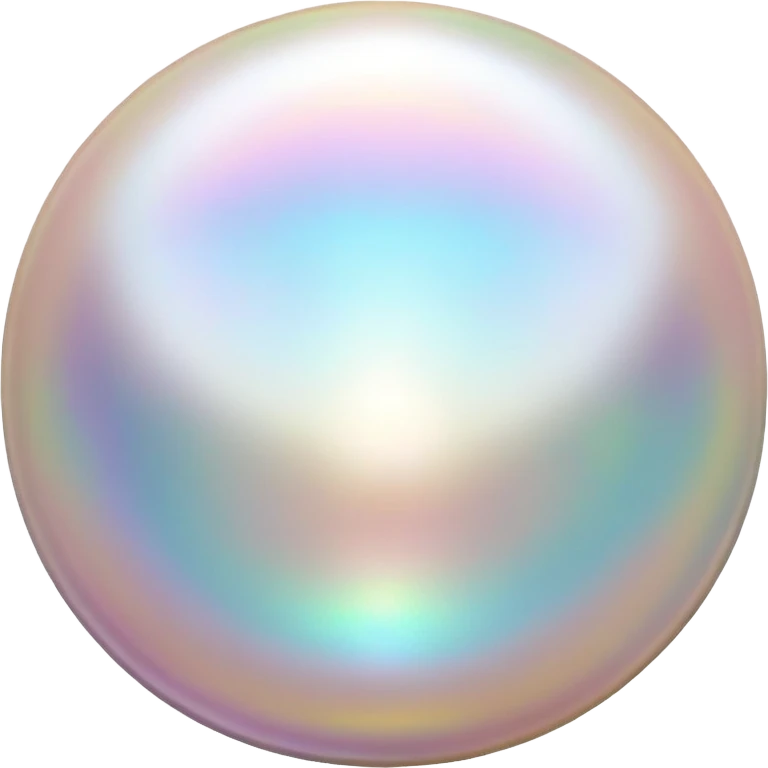 Luminous pearl gemstone with mother-of-pearl iridescence emoji