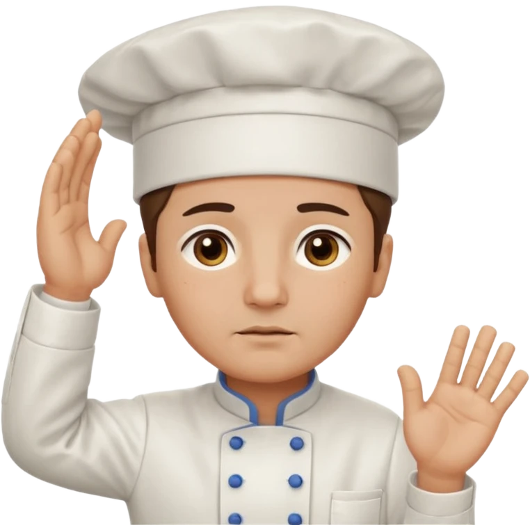 Chef saluting with one tear drop coming down his eye emoji