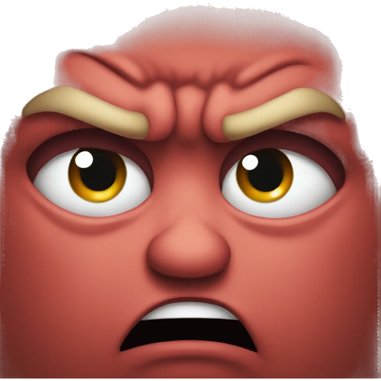 Angry very very angry red face  emoji