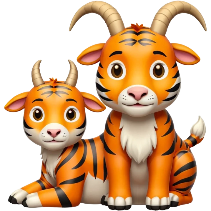 Goats vs Tigers 3d icons emoji