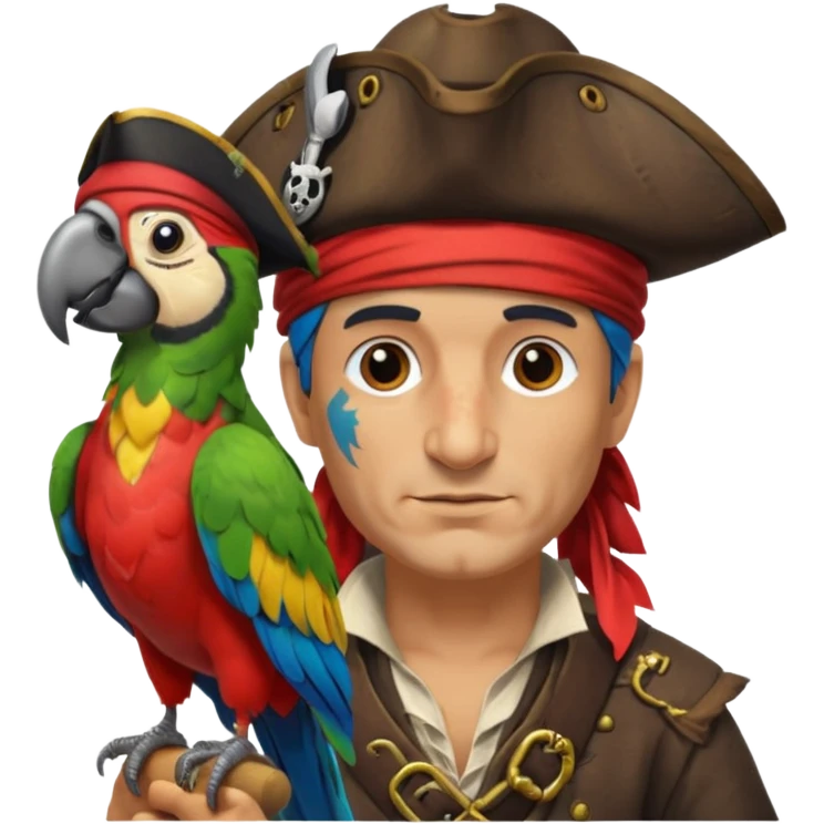 pirate and parrot emoji