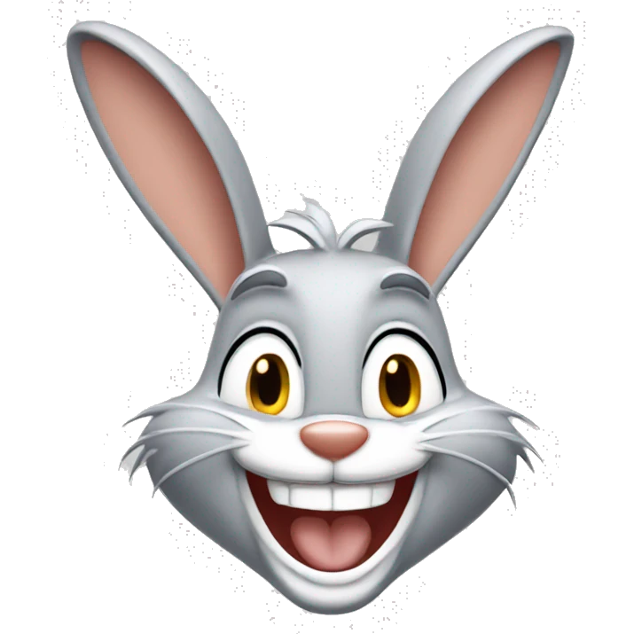 Bugs bunny laughing emoji