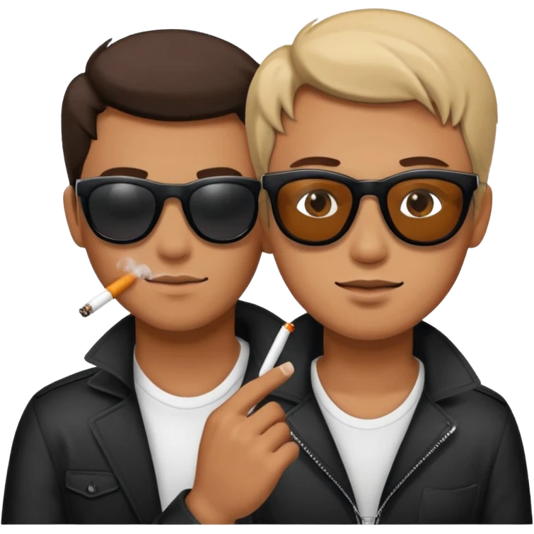 Cool guy pulling his sunglasses down looking at a smoking hot girl emoji