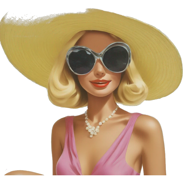 slim aarons 1960s character emoji